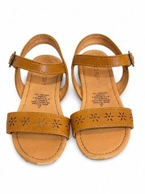 Old Navy Girls Tan Floral Cutout Sandals Size 10 | Boho Casual